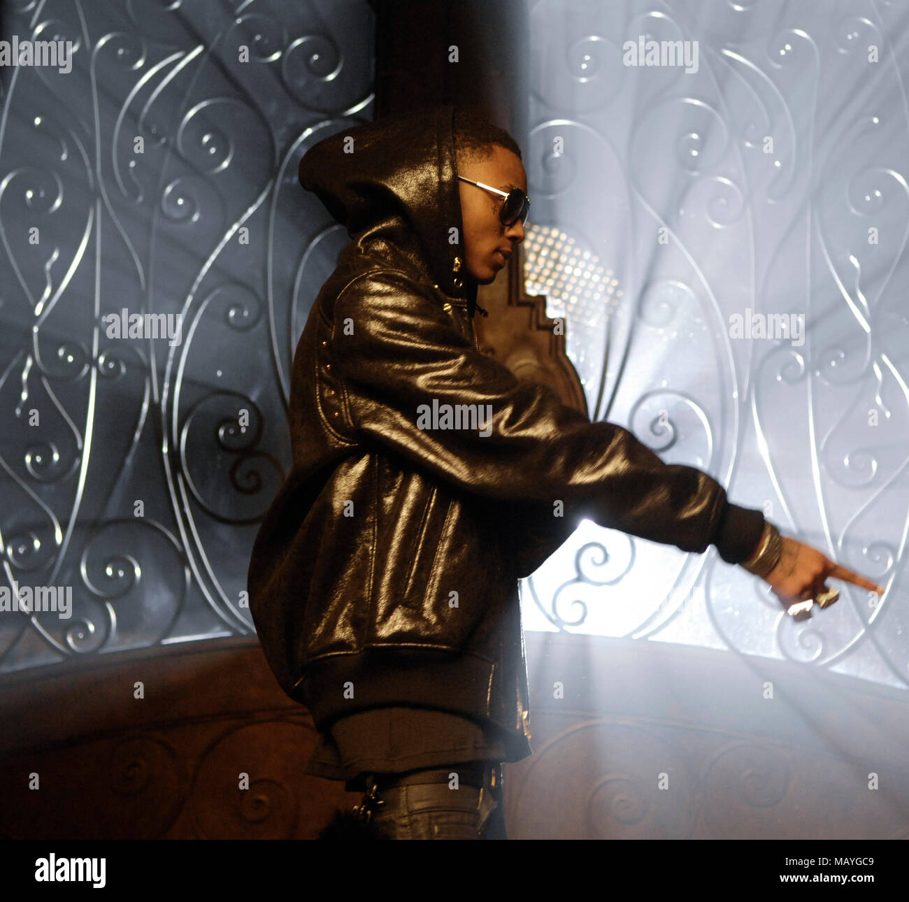 Rapper Deandre Way aka Soulja Boy on set at Soulja Boy Tell 'Em and ...