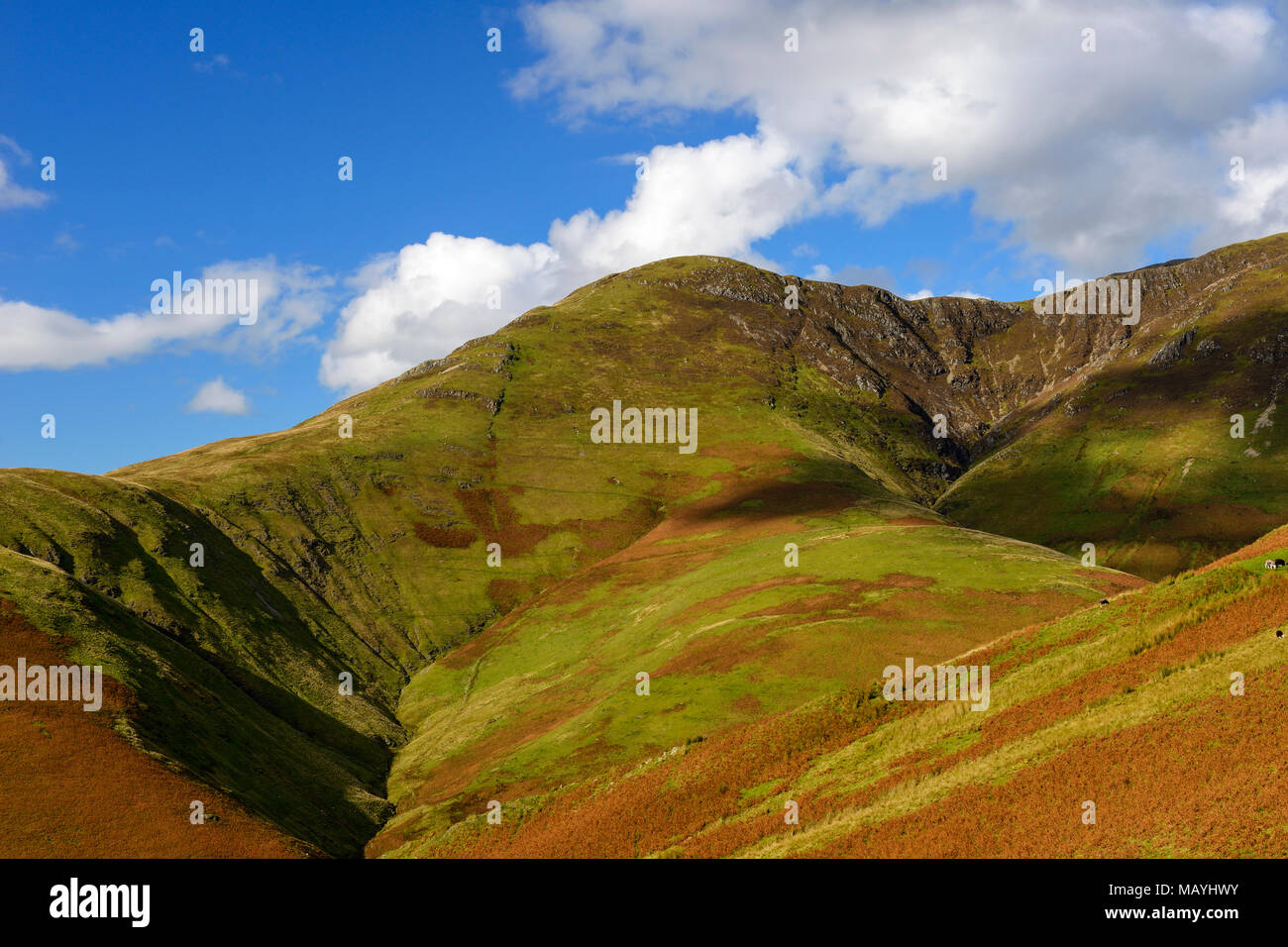 Newlands Hause (Pass) between Buttermere and Keswick in the Lake District National Park in Cumbria, England Stock Photo