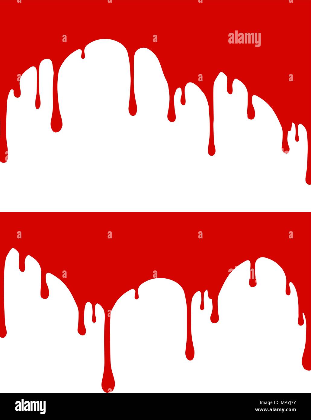 Pair of red paint or blood drips. Vector illustration for your design Stock Vector Image & Art