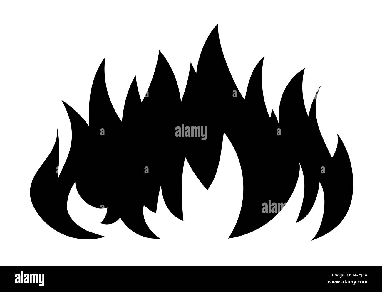 Black fire symbol for design or tattoo Stock Vector Image  Art  Alamy