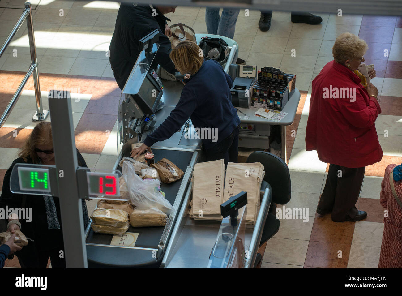 Rome. Eataly, tills. Italy. Stock Photo