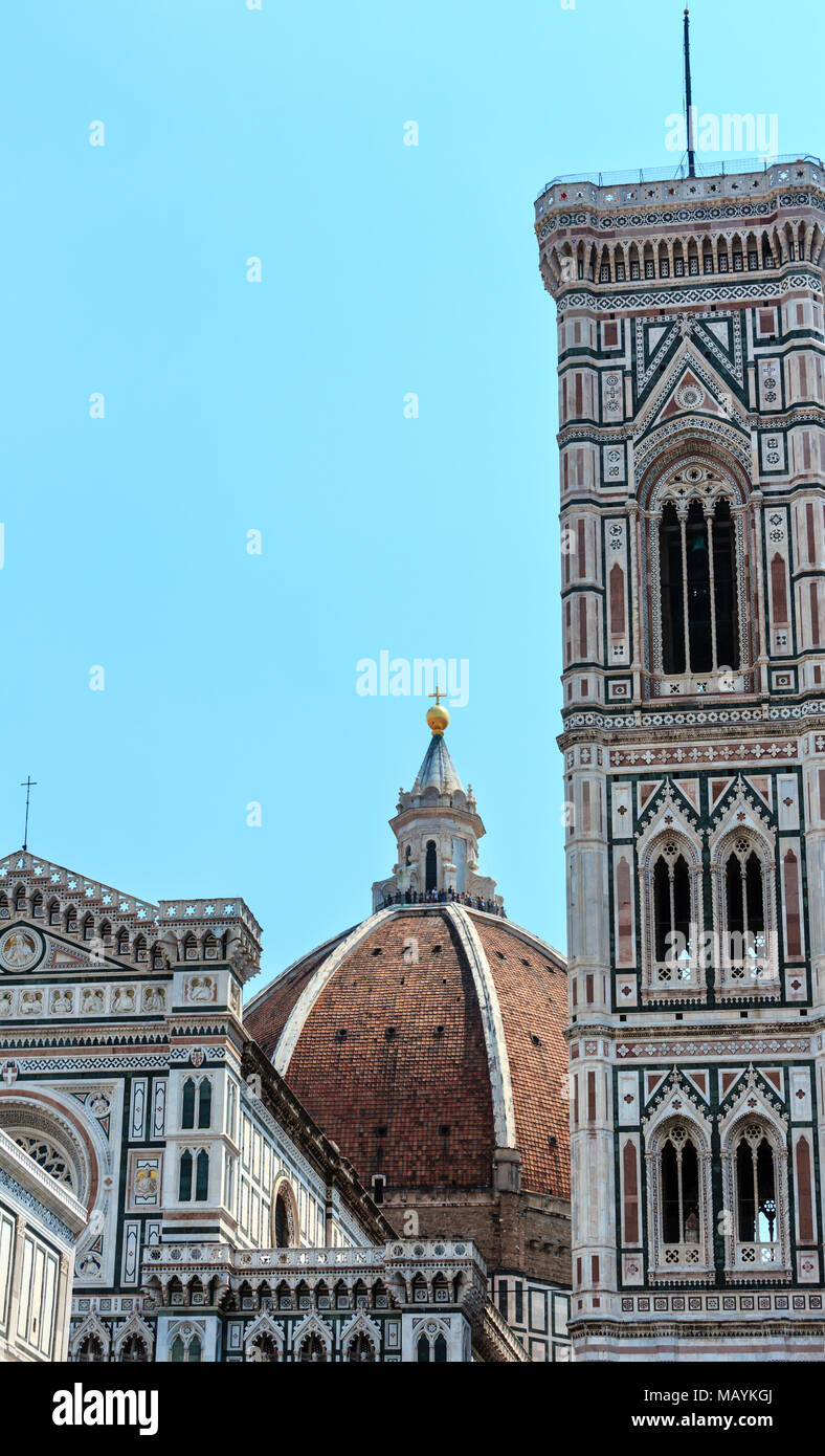 Cathedral of Santa Maria del Fiore (Duomo di Firenze) facade, dome and ...