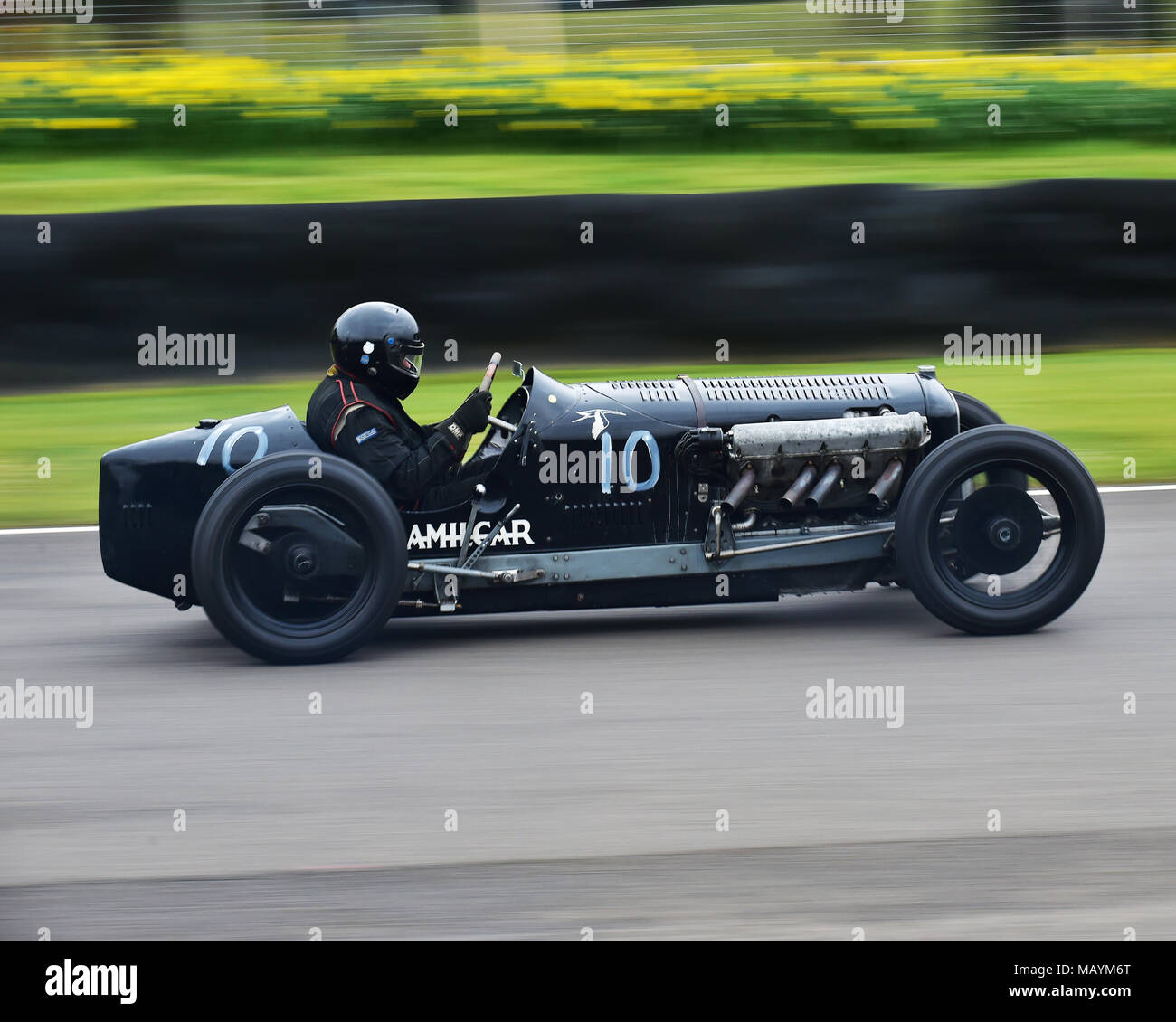 Tom Walker, Amilcar Hispano-Suiza, Bolster Cup, 76th Members Meeting, England, Goodwood, March 2018, Sussex, Autosport, cars, circuit racing, classic  Stock Photo