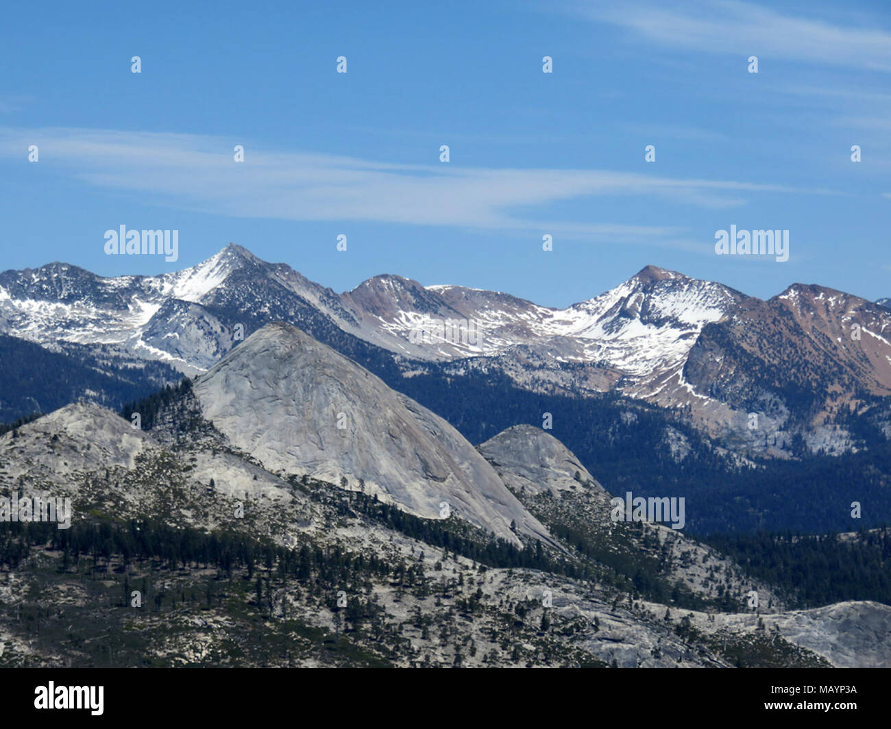 Sentinel Dome at Yosemite NP in CA Stock Photo