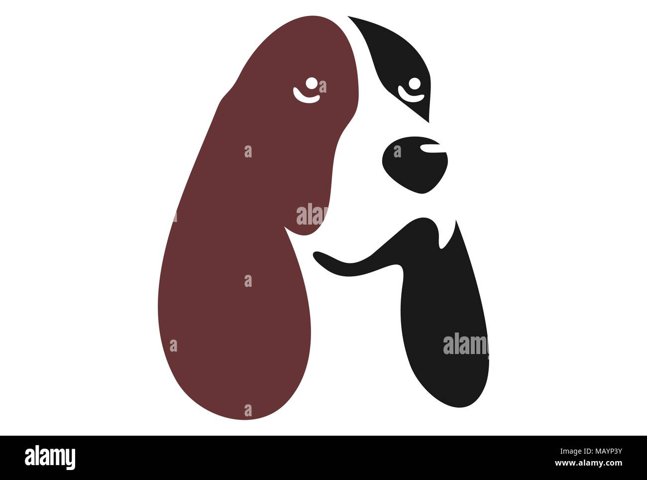 dog-face-logo-vector-icon-stock-vector-image-art-alamy