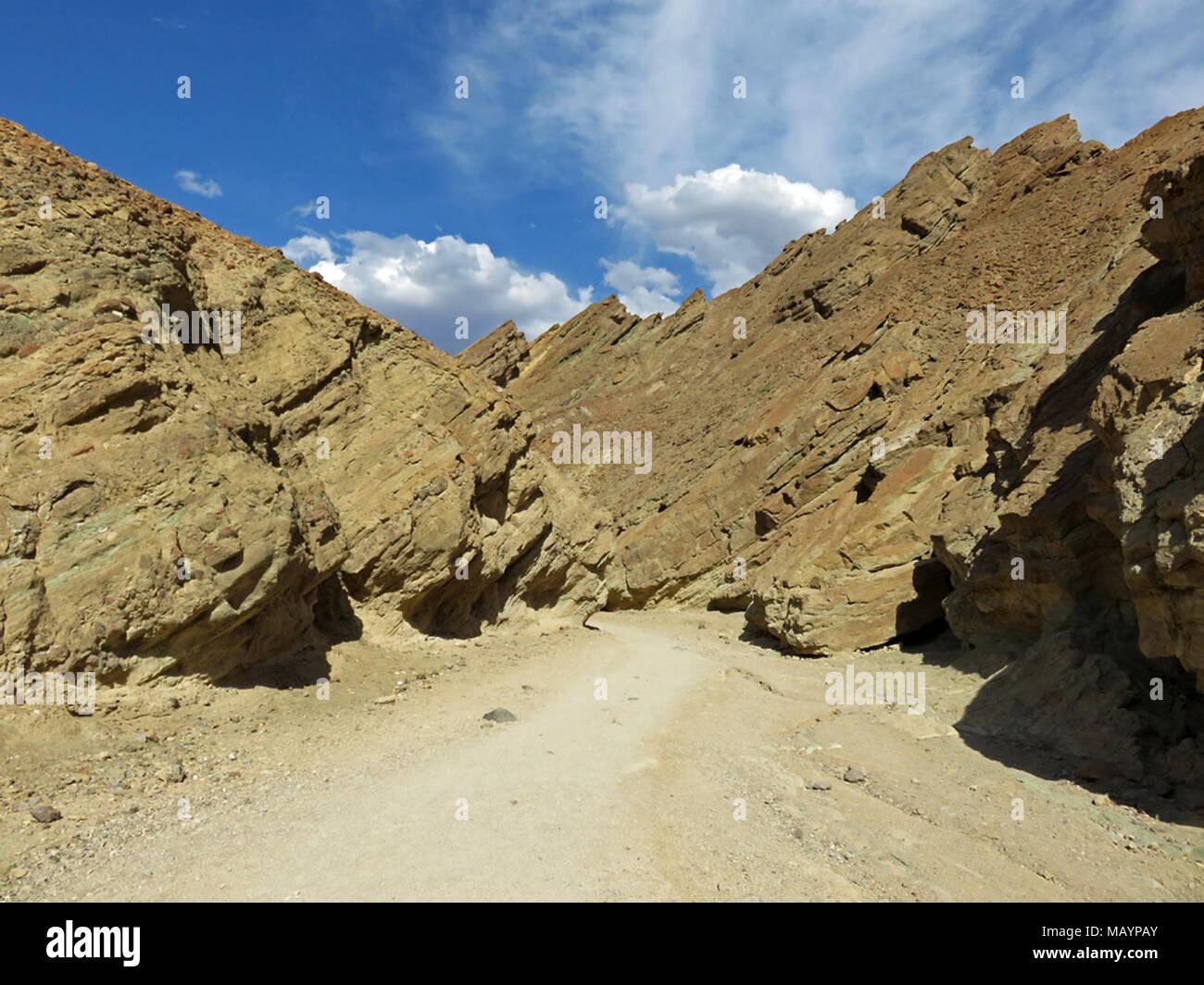 Golden Canyon at Death Valley NP in California Stock Photo