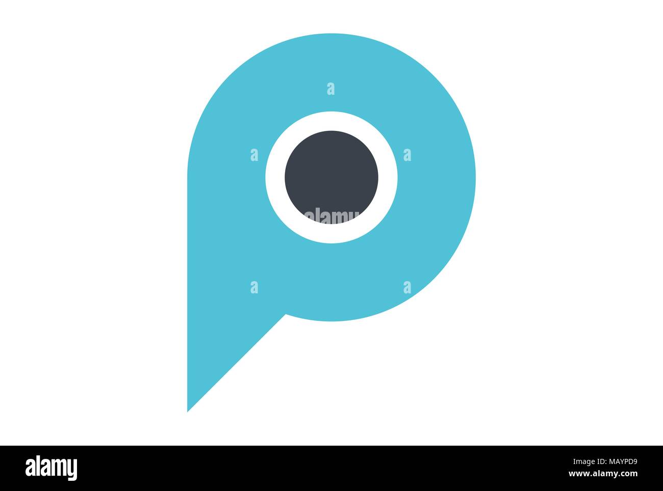 letter P vision logo icon Stock Vector