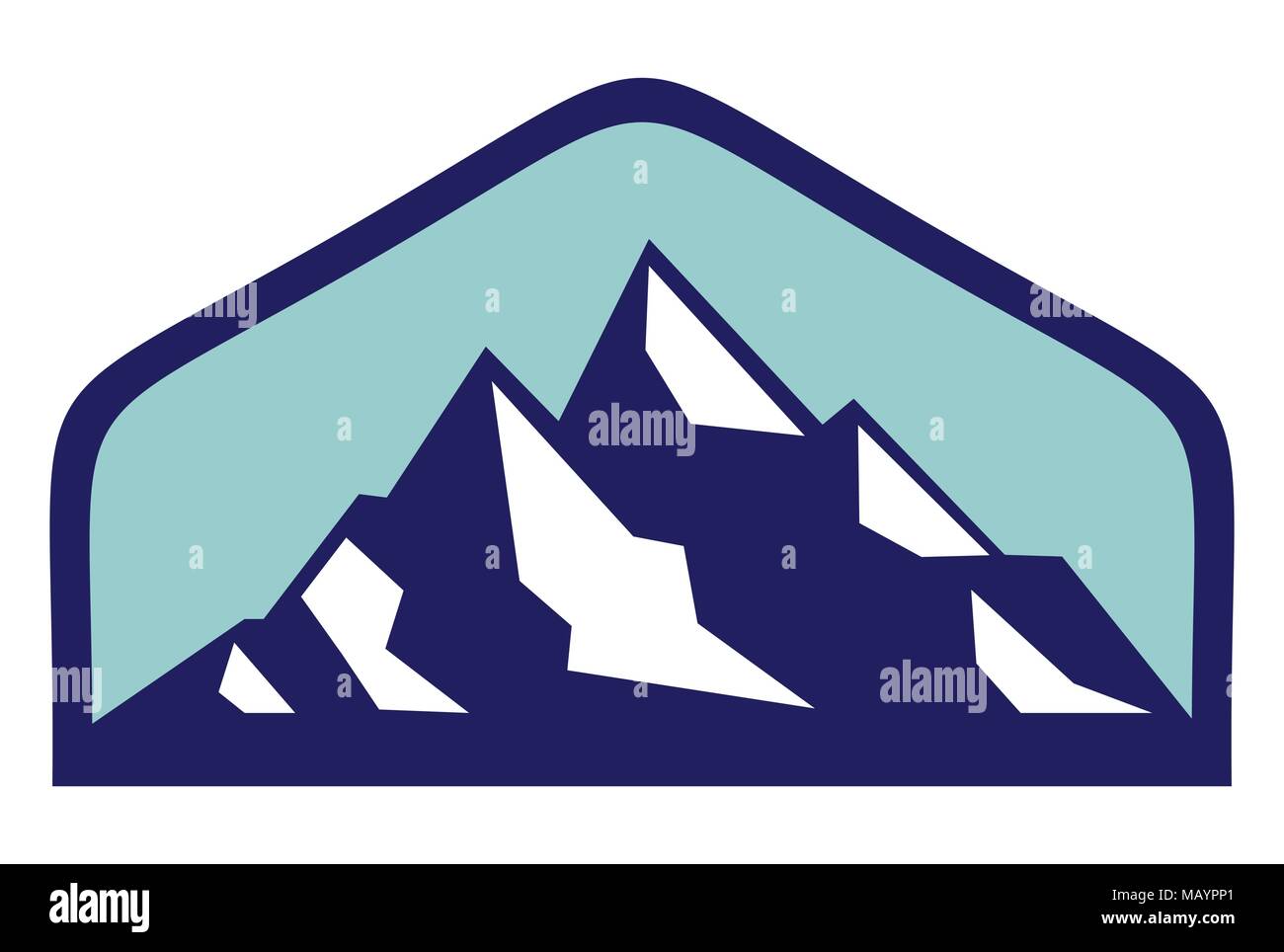 mountains vector logo icon Stock Vector