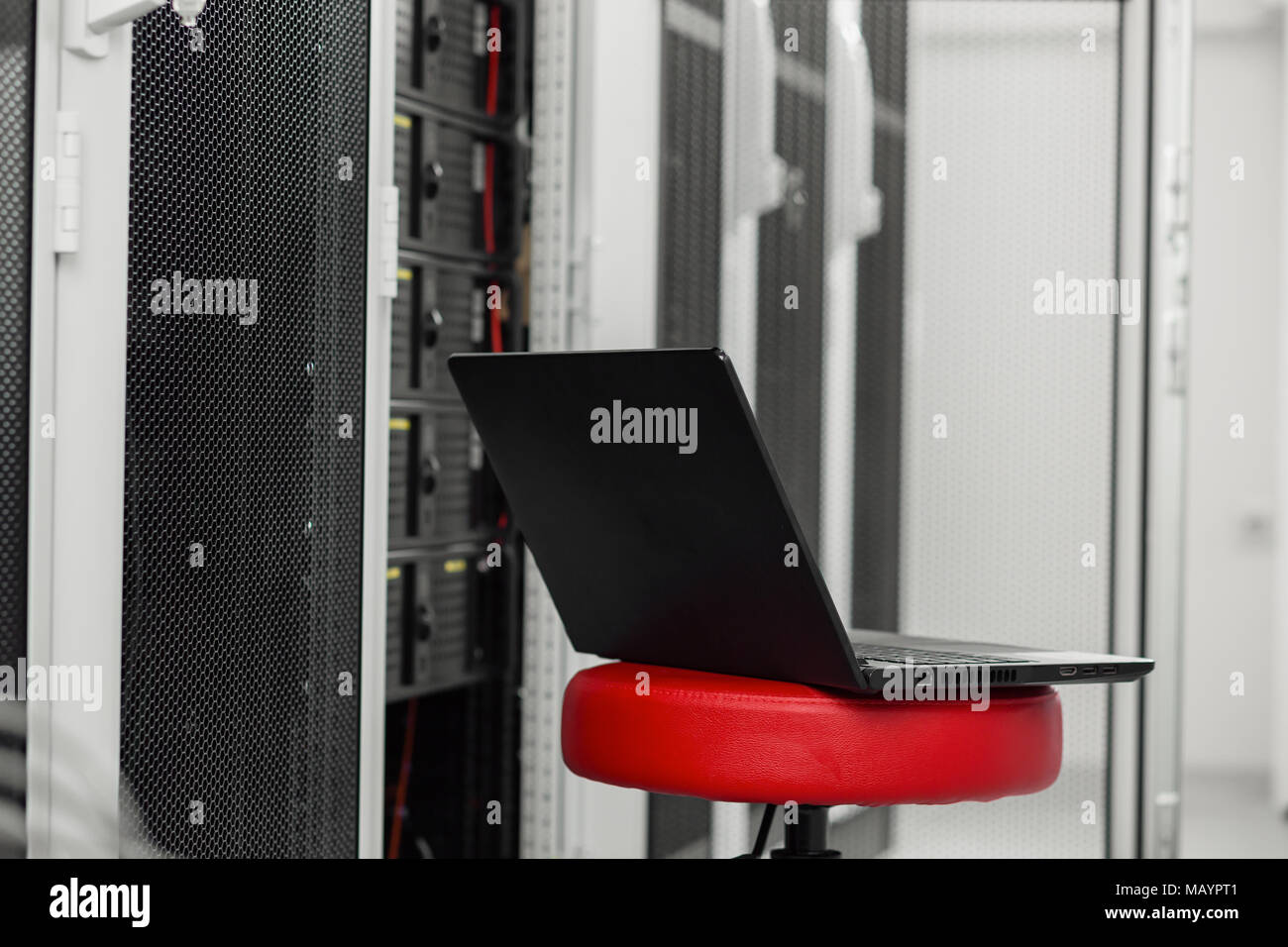 Server room details Stock Photo Alamy