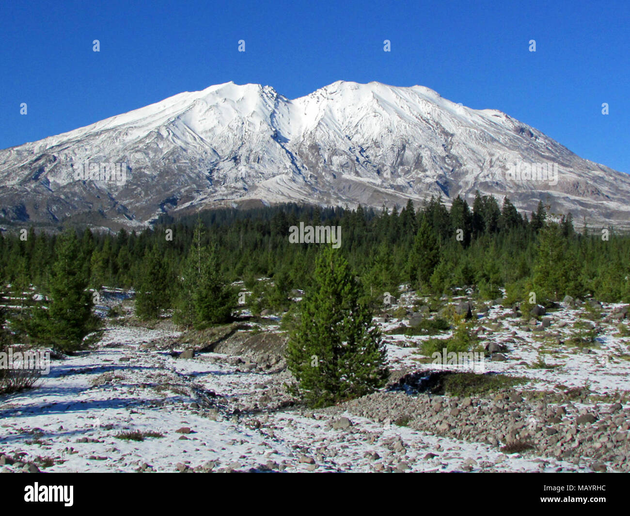 Lahar Viewpoint at Mt St Helens NM in WA Stock Photo Alamy
