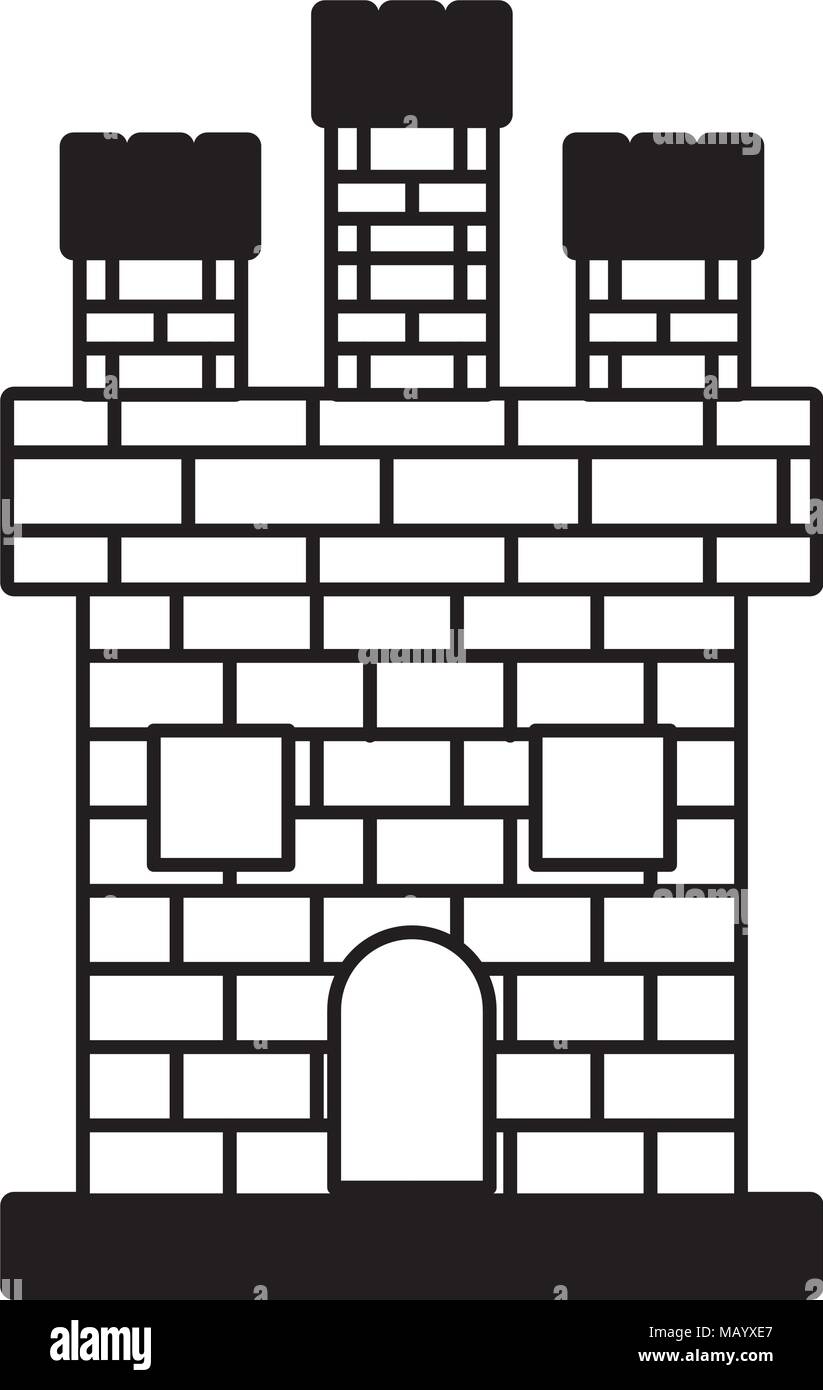 medieval castle brick facade kingdom ancient Stock Vector Image & Art ...