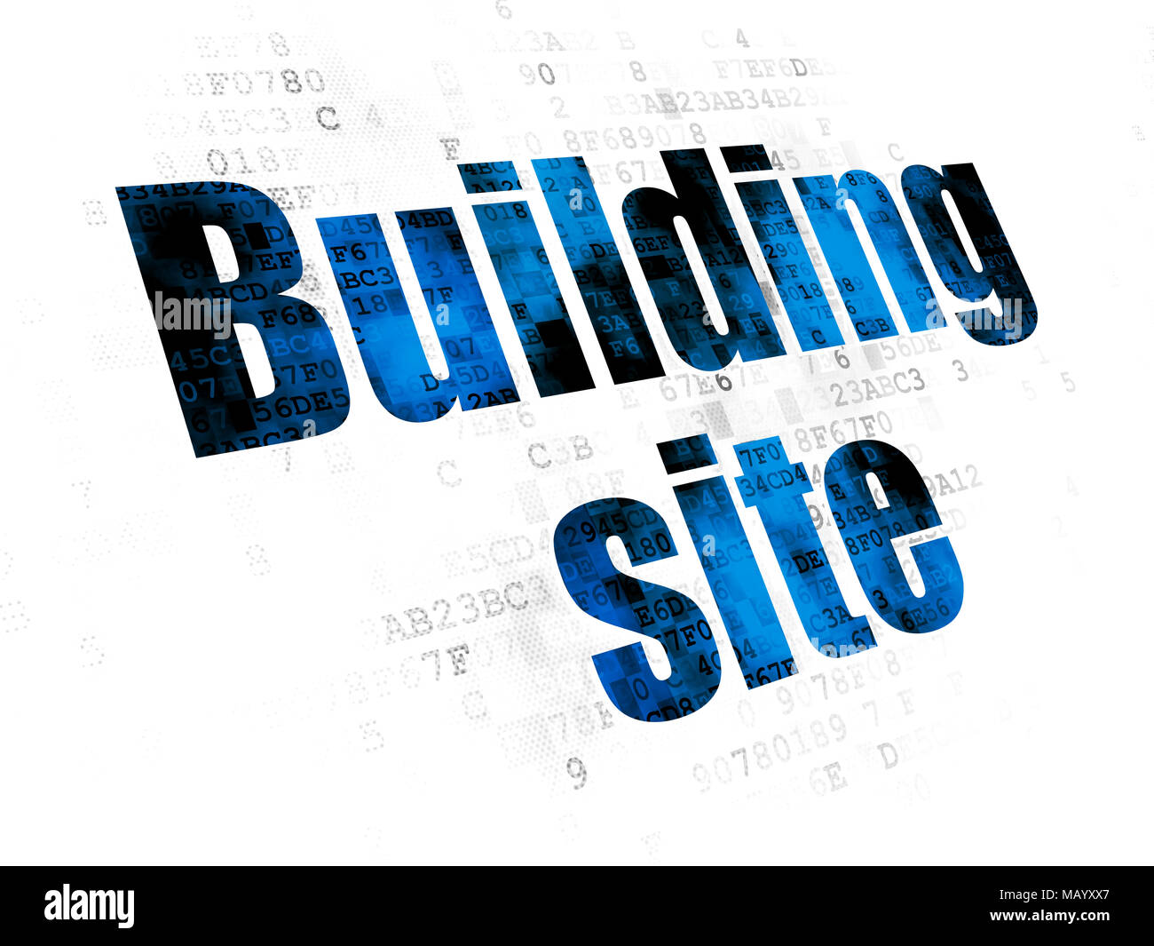 Building construction concept: Building Site on Digital background ...