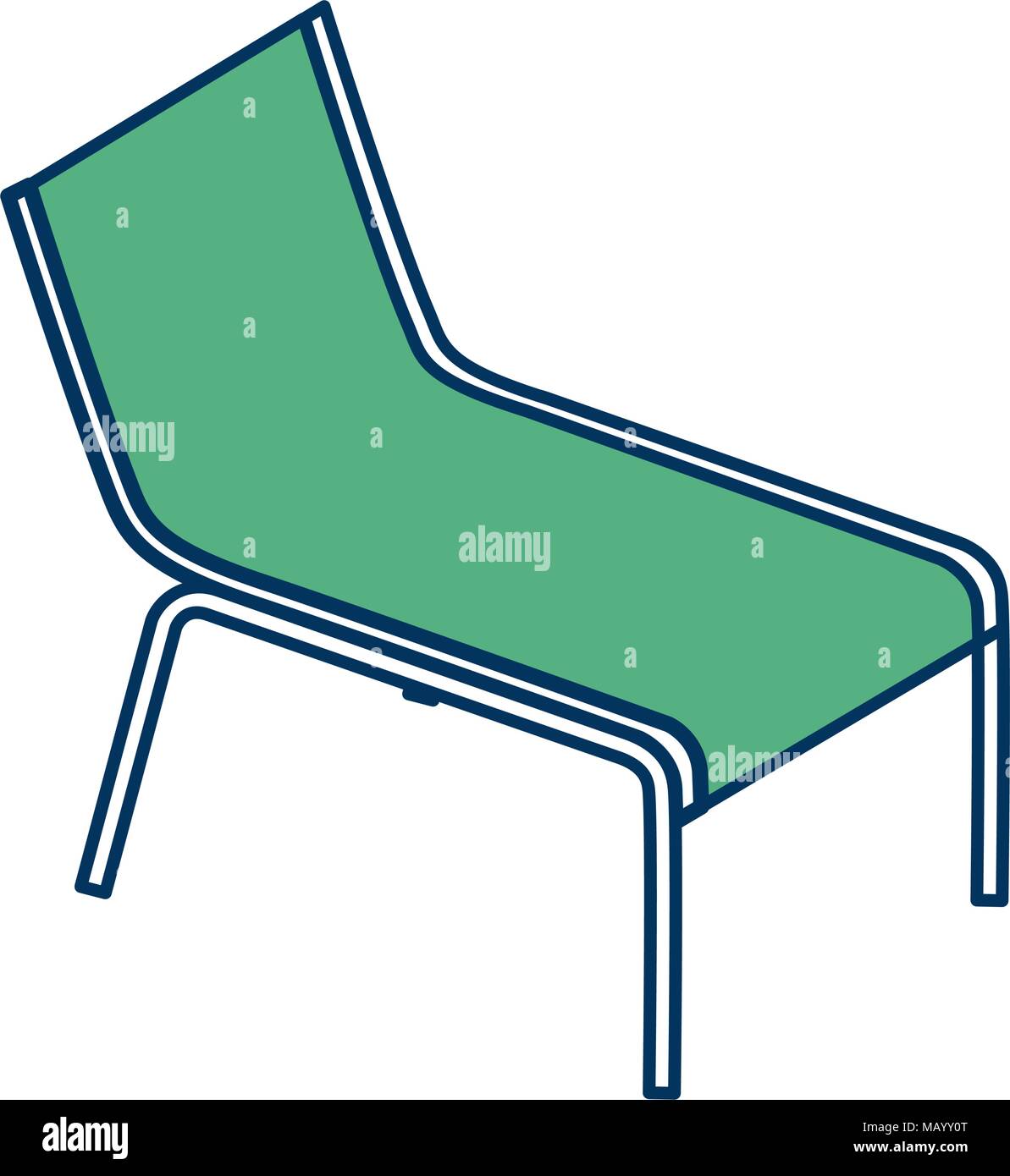 Wooden chaise longue Stock Vector Images - Alamy