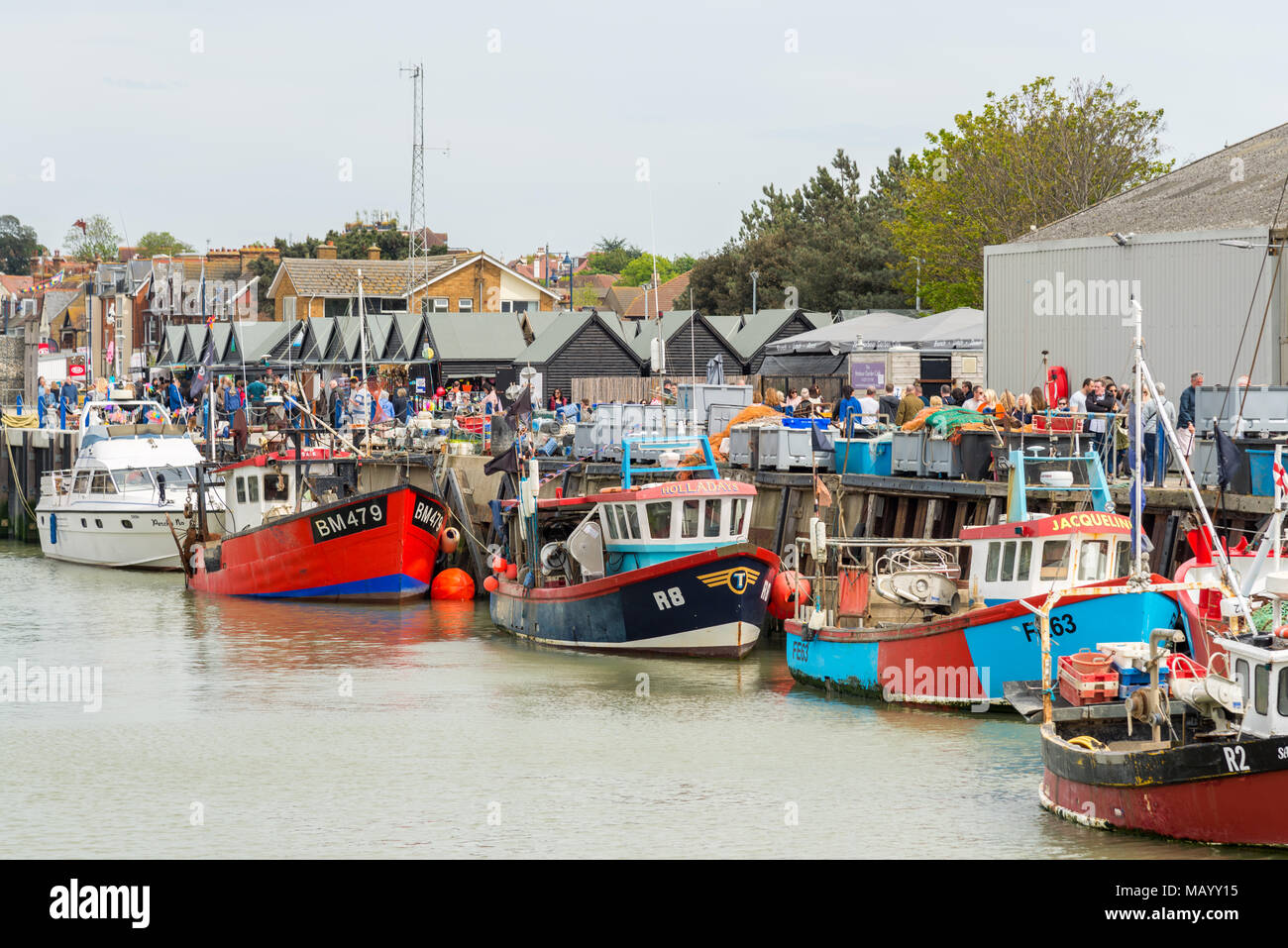 Whitstable harbour, Kent, UK Stock Photo