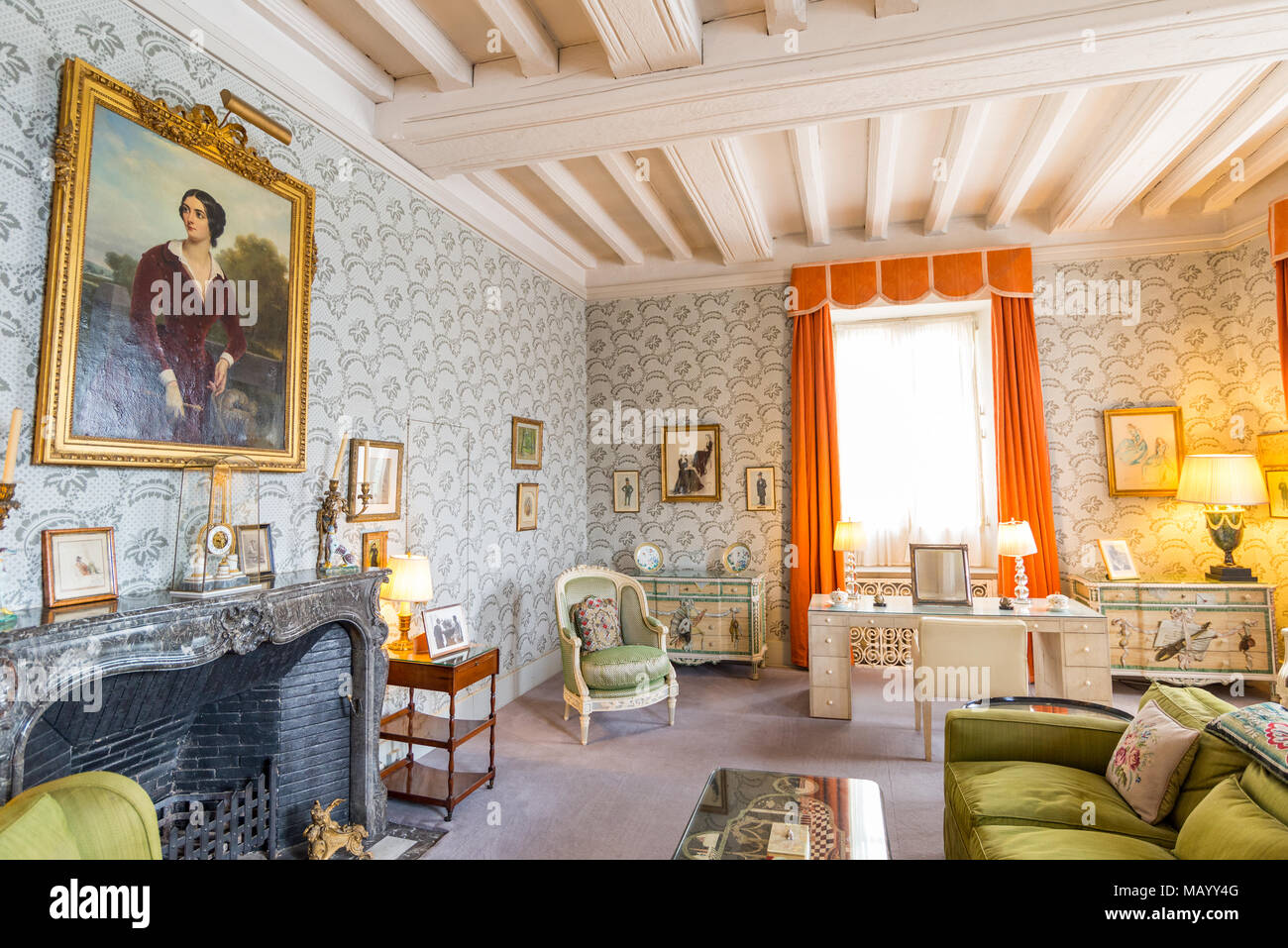 Catherine of Aragon Bedroom, Leeds Castle, Kent, UK Stock Photo Alamy