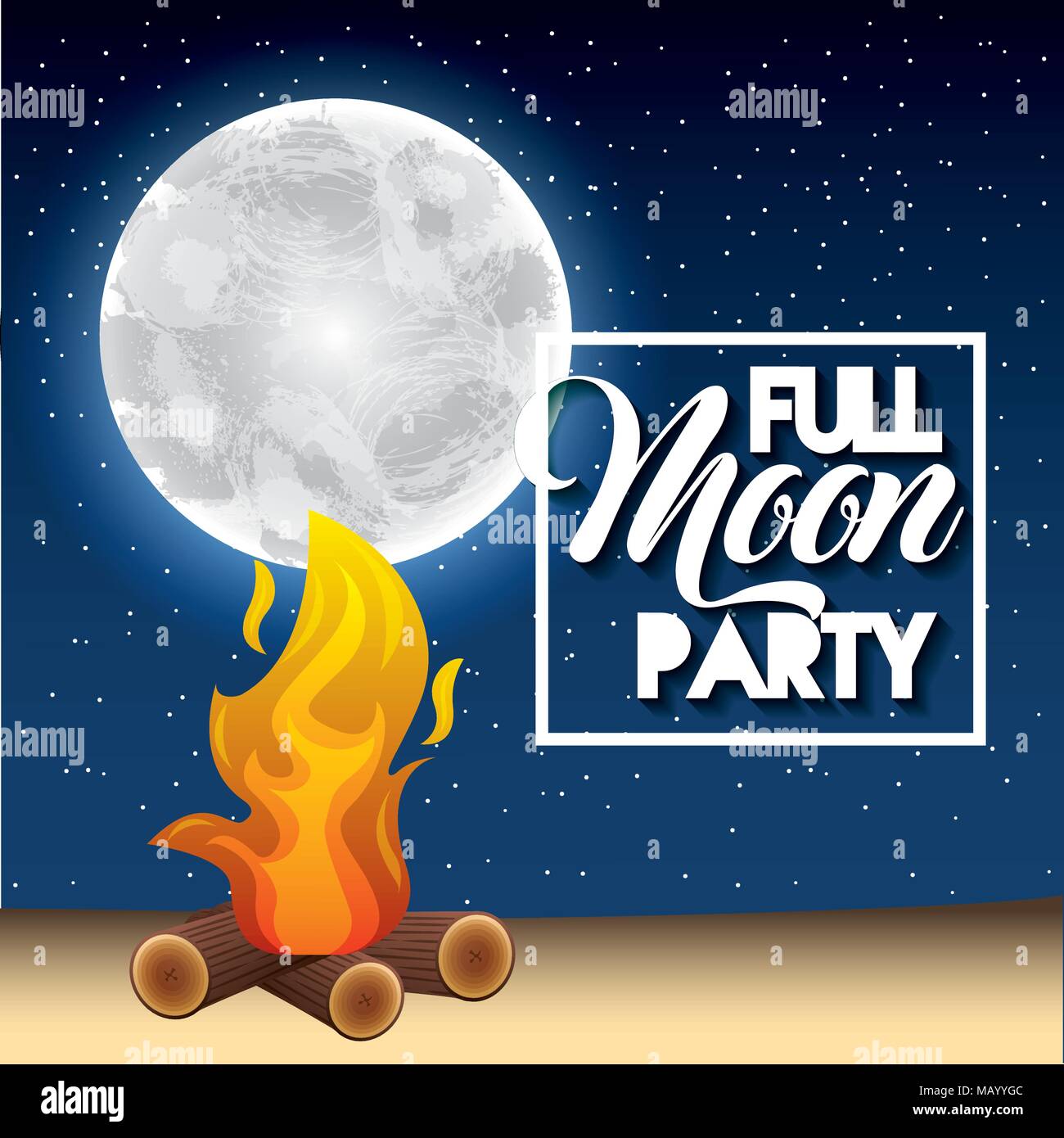 full moon party summer Stock Vector Image & Art - Alamy