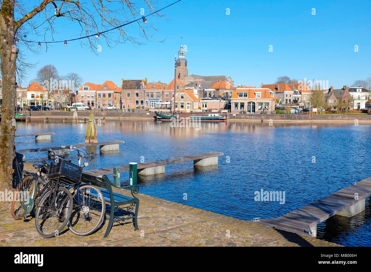 Historic Architecture in Blokzijl, Overijssel, The Netherlands. Stock Photo