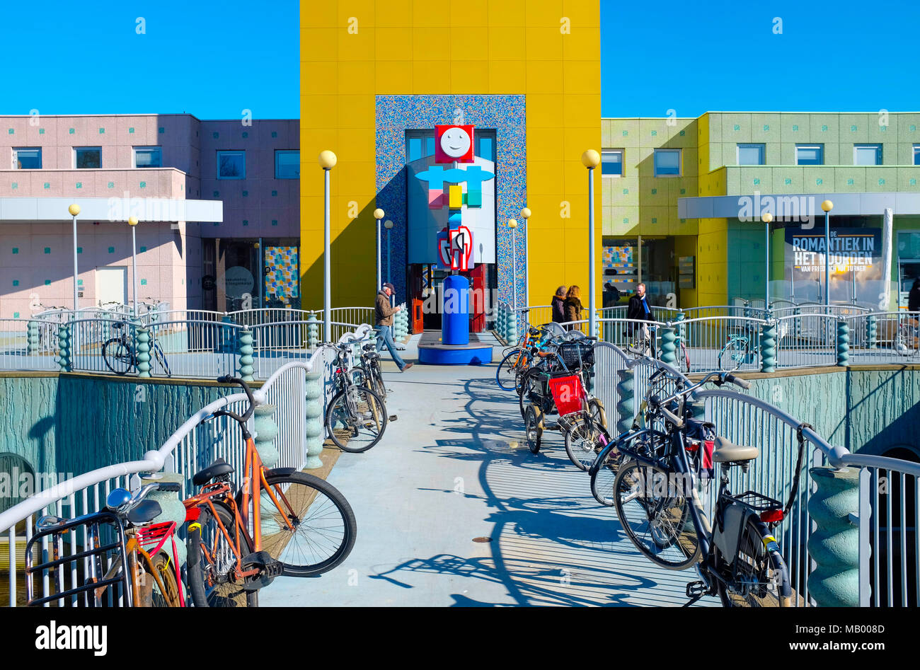 Entrance to the Groninger Museum, Groningen, The Netherlands Stock ...