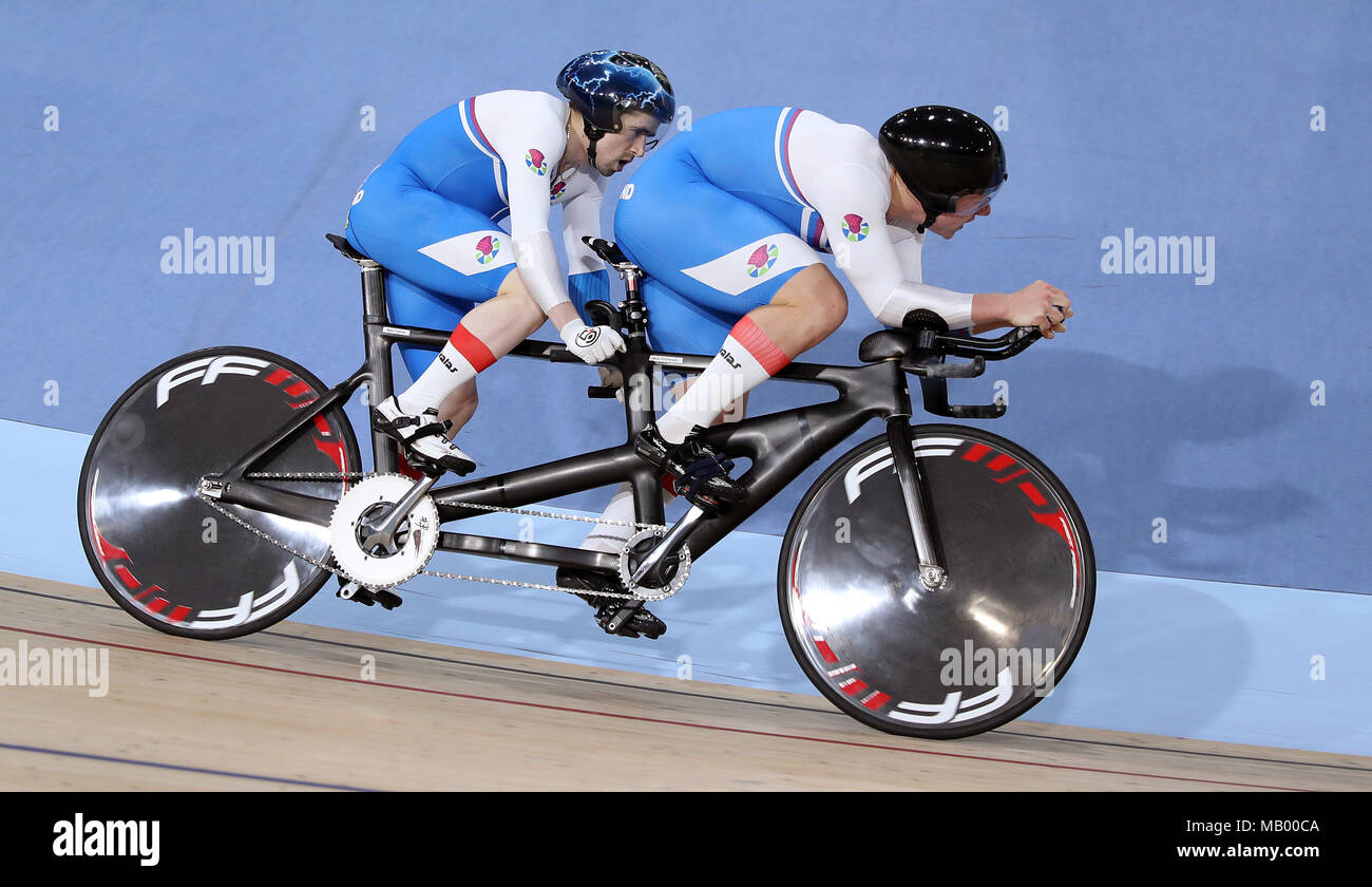 Scotland's Neil Fachie (left) and pilot Matt Rotherham in action in the ...