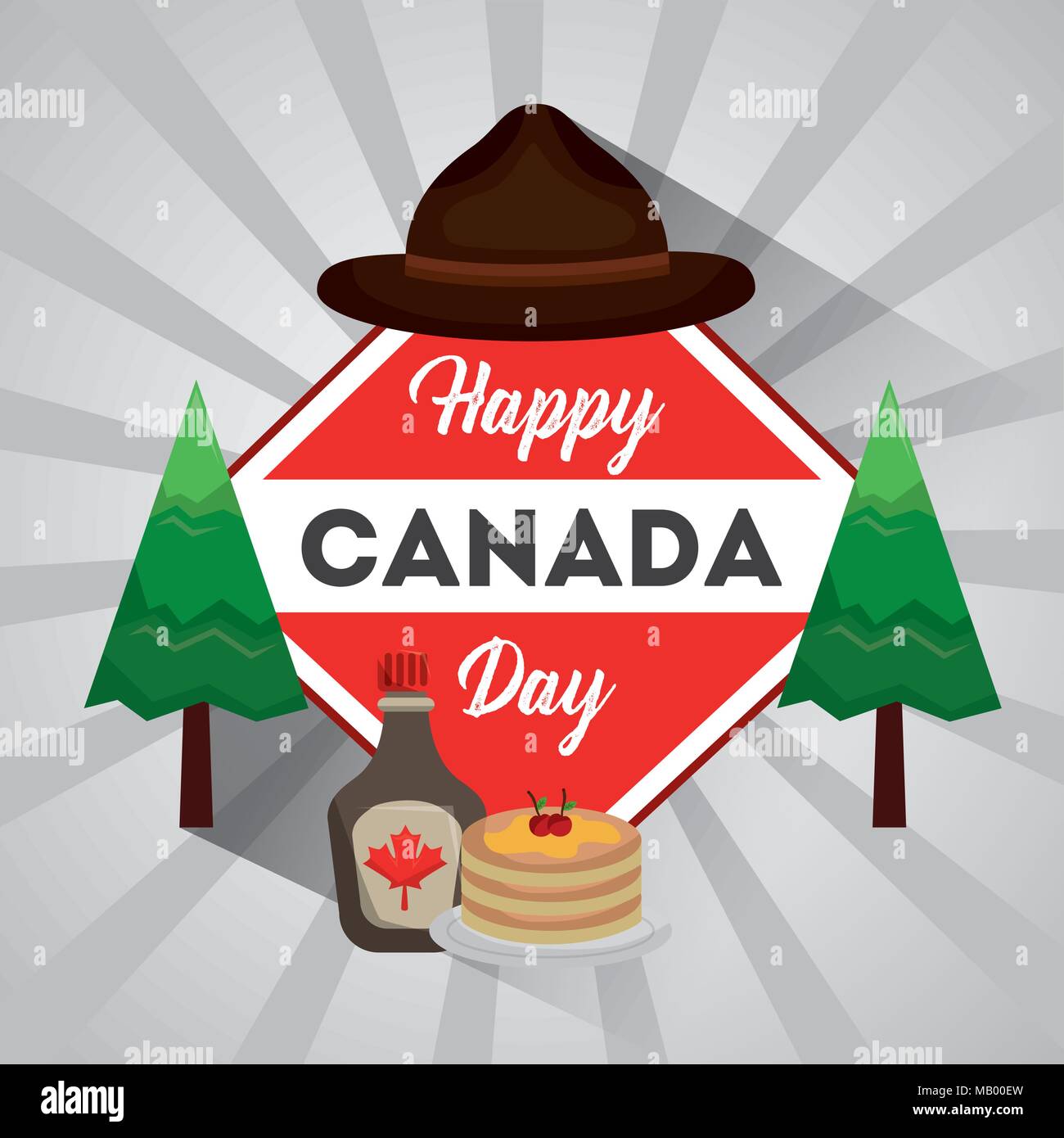 happy canada day Stock Vector