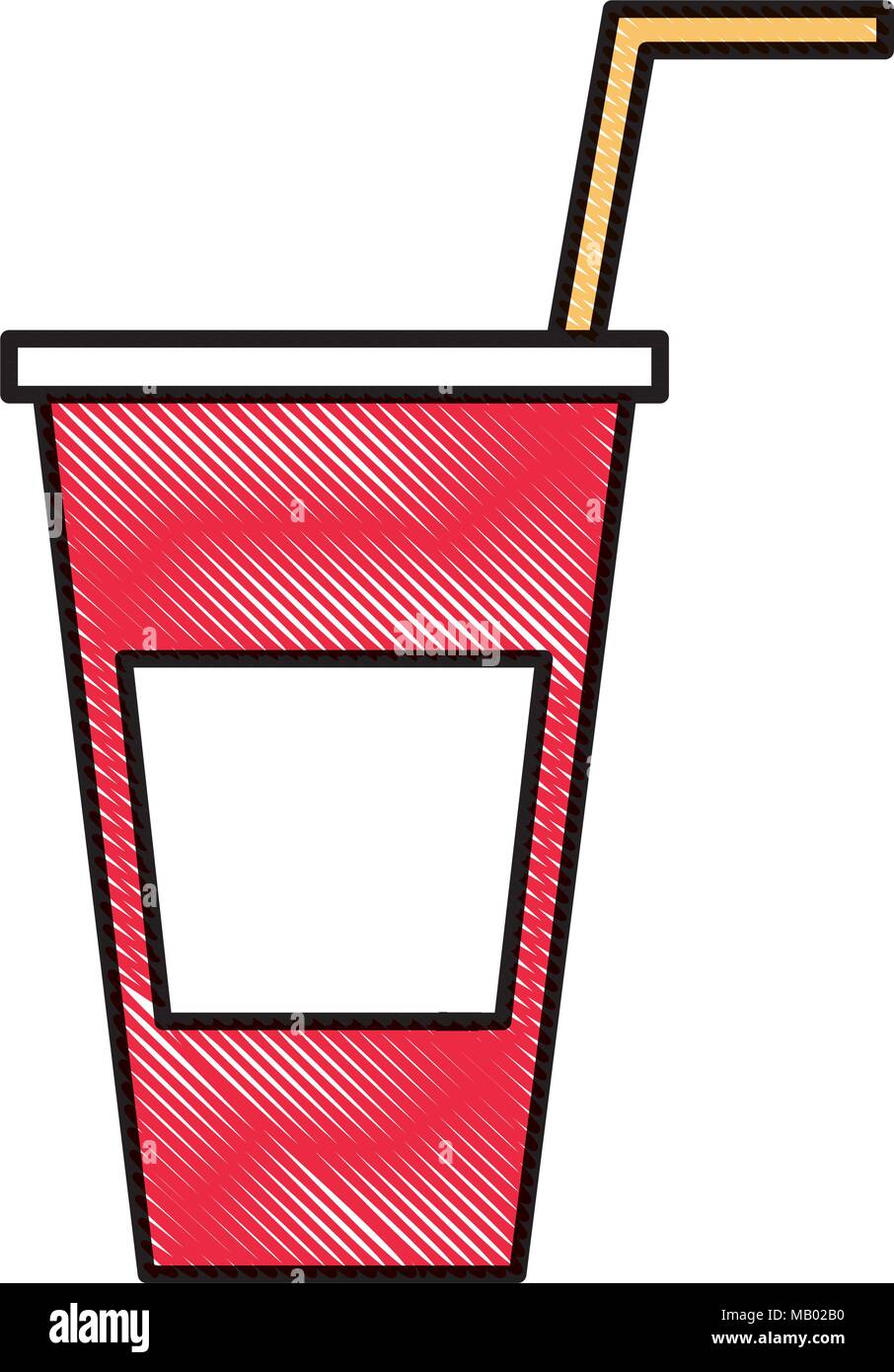 paper cola cup beverage with straw takeaway Stock Vector Image & Art ...