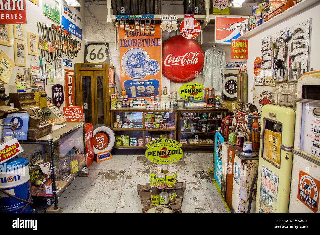 An old garage from the 1960s Stock Photo Alamy