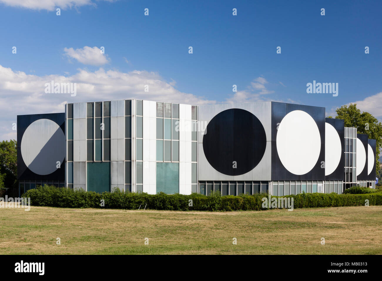 General view of the Victor Vasarely Foundation building in Aix en Provence. Stock Photo