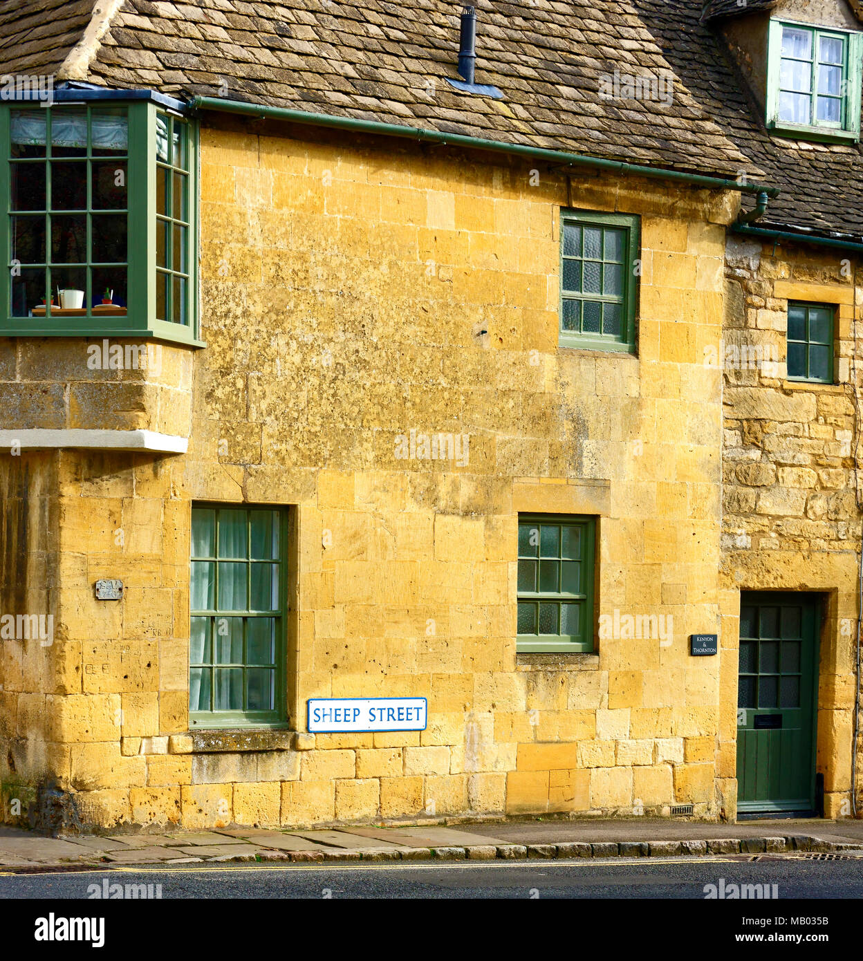 A view of a traditional Cotswold building showing the distinctive
