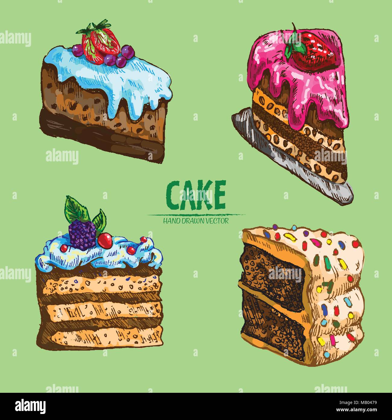 15715 Slice Cake Drawing Images Stock Photos  Vectors  Shutterstock