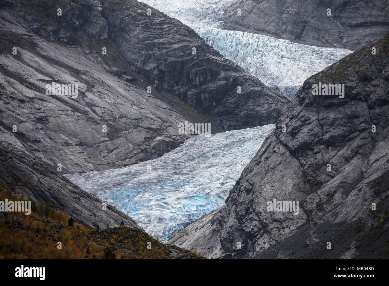 Nigard Glacier Tongue, Jostedalsbreen National Park, Norway. Stock Photo