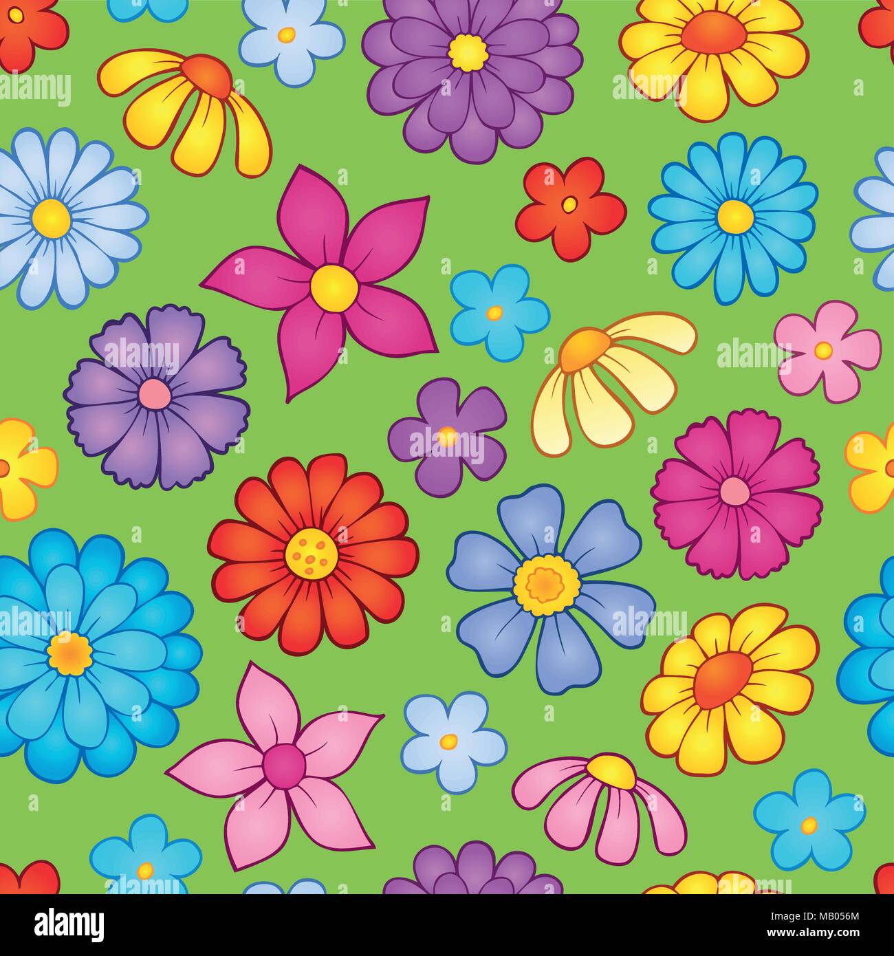 Seamless background flower theme 9 - eps10 vector illustration Stock ...