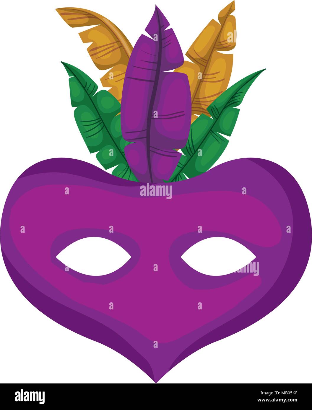 carnival mask with feathers Stock Vector Image & Art - Alamy