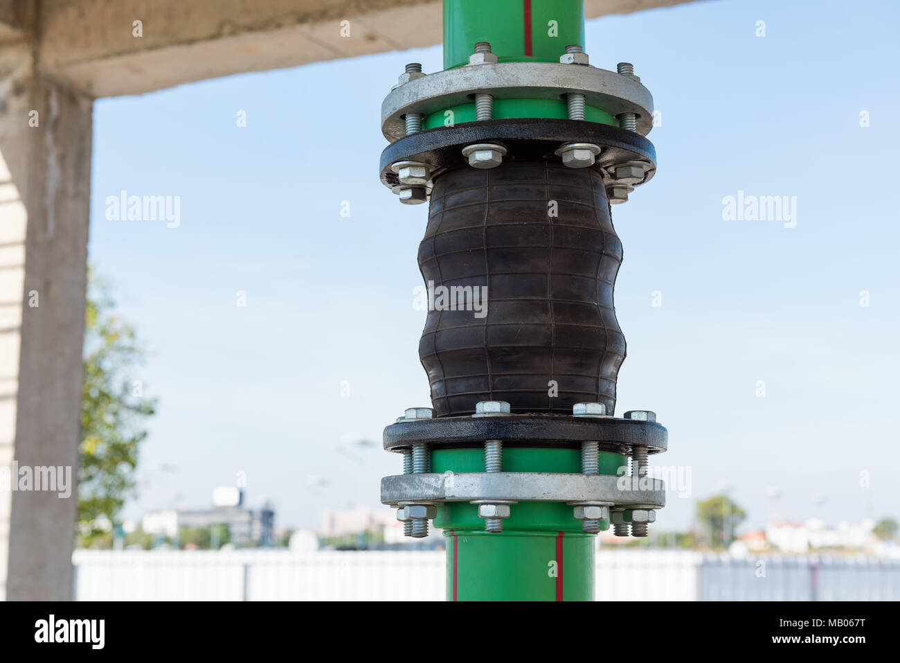 Flexible pipe connection., Potable pipe Stock Photo Alamy
