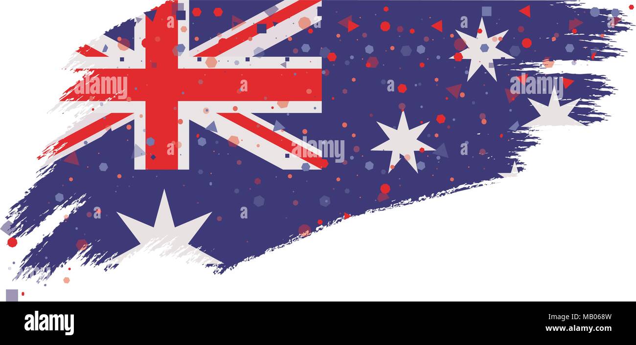 Flag of australia painted Stock Vector Image & Art - Alamy