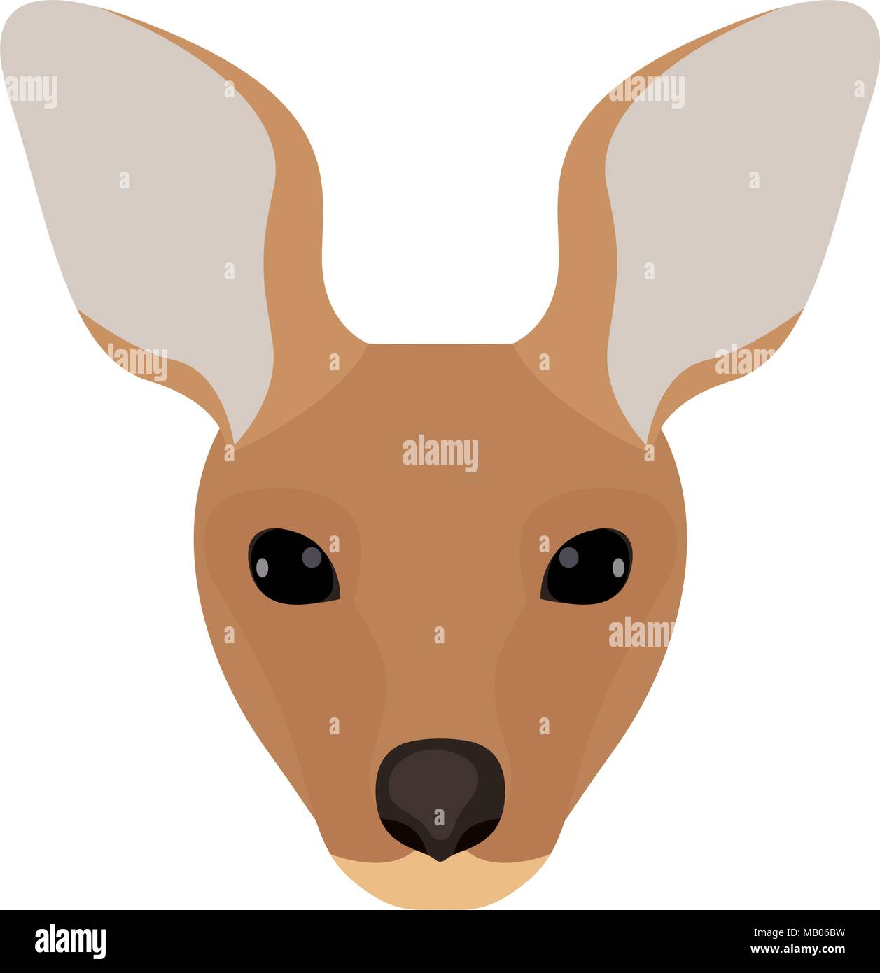 wild kangaroo head australian creature Stock Vector Image &amp; Art - Alamy