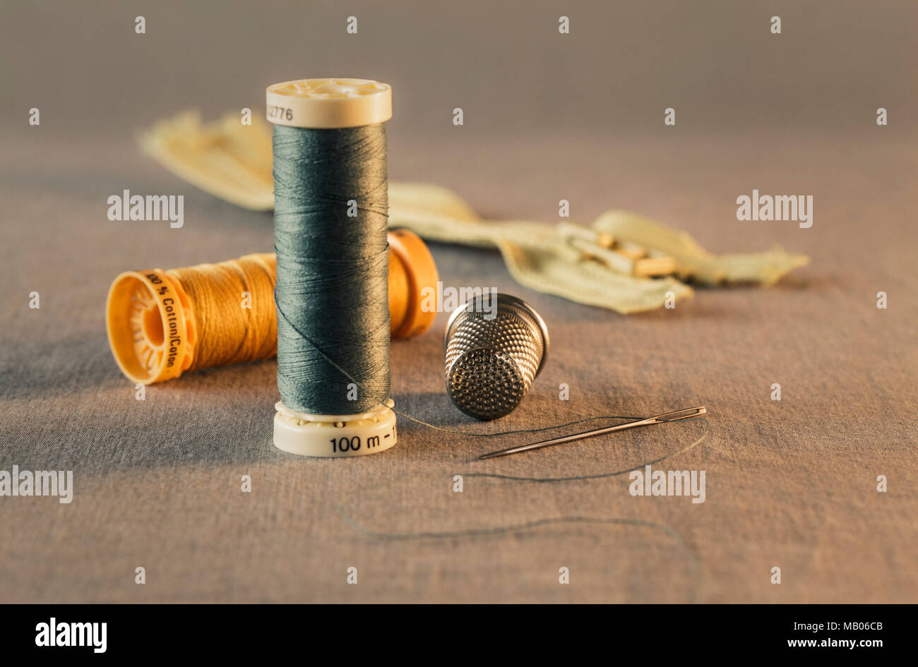 Sewing accessories Stock Photo