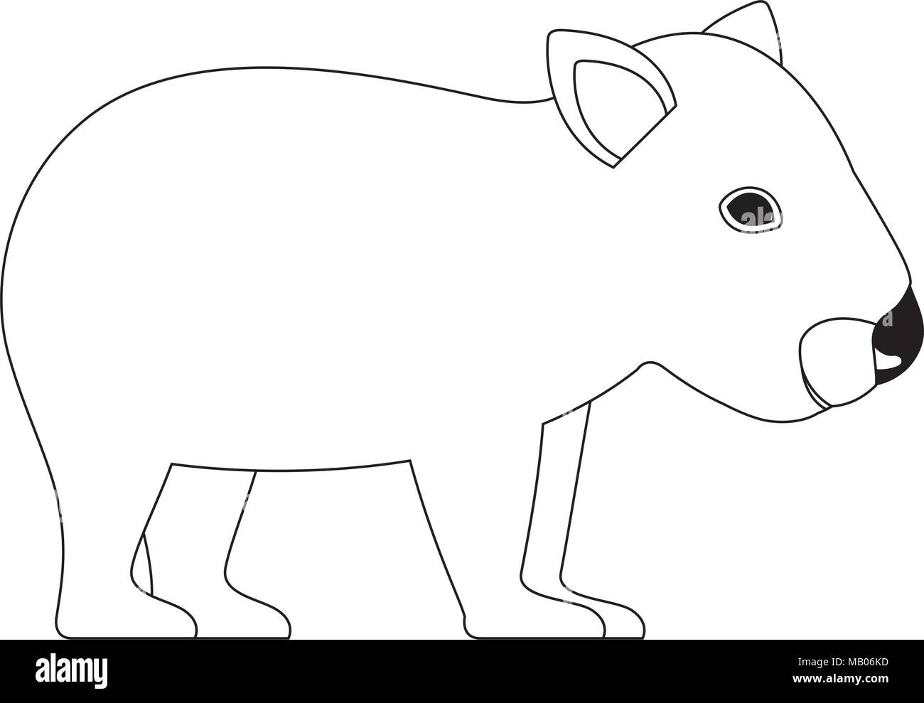 wild wombat australian creature Stock Vector Image & Art - Alamy