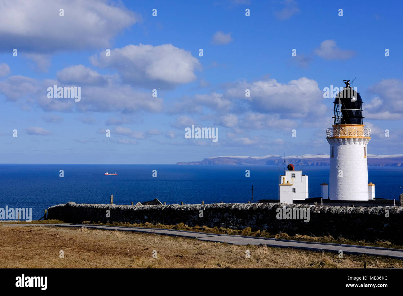 CAITHNESS, UK:  Dunnet Head, the most northerly point of mainland Britain. Stock Photo