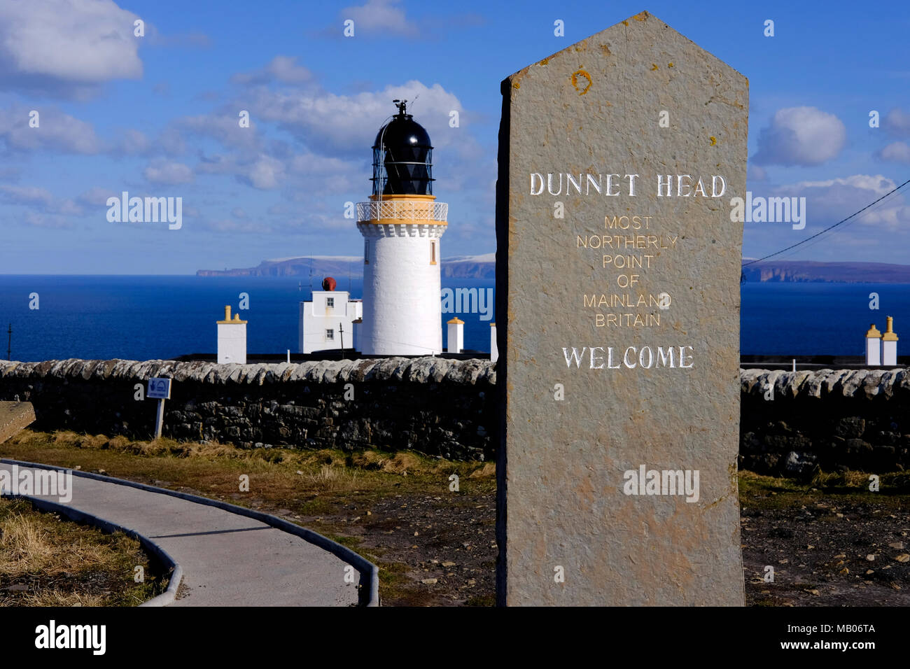 CAITHNESS, UK:  Dunnet Head, the most northerly point of mainland Britain. Stock Photo