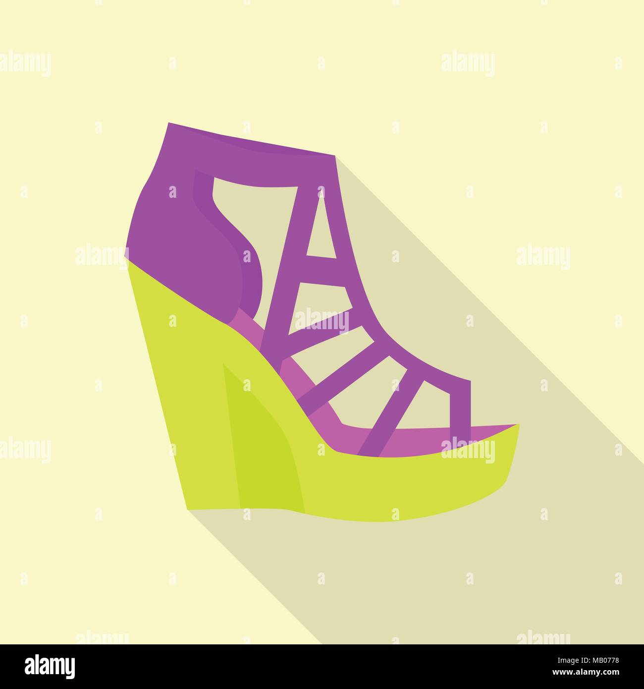 Platform sandal icon, flat style Stock Vector Image & Art - Alamy