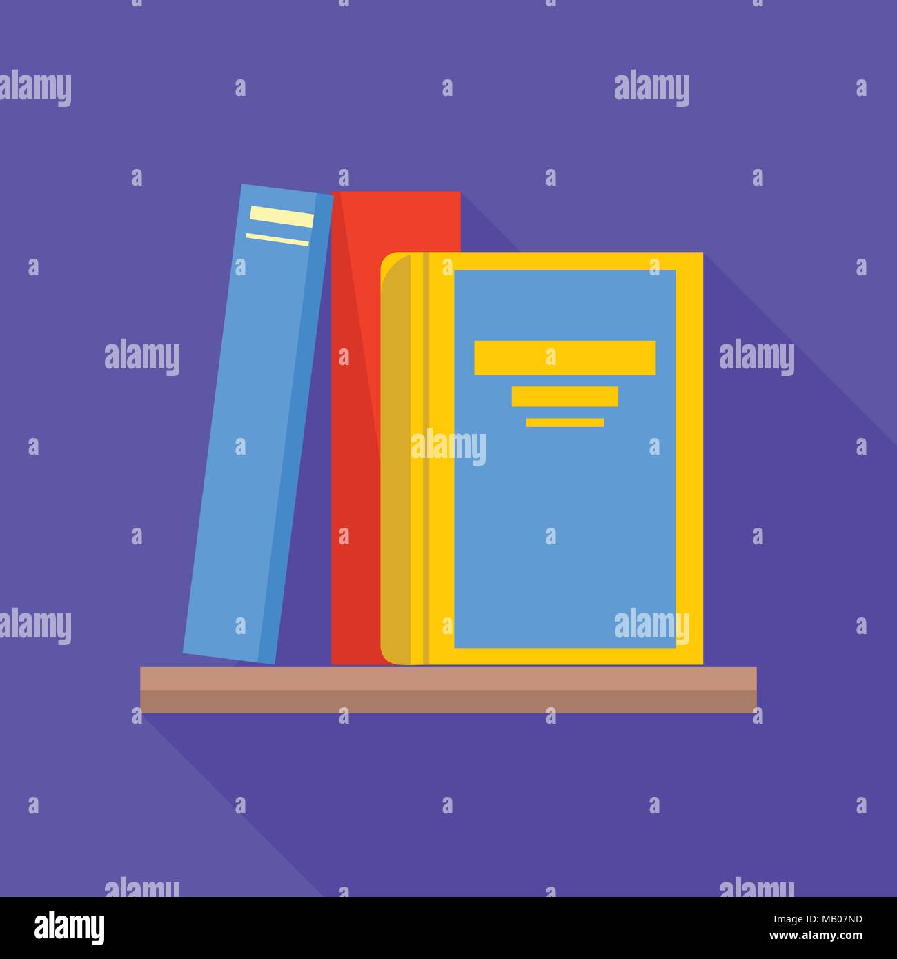 Bookshelf icon, flat style Stock Vector Image & Art Alamy