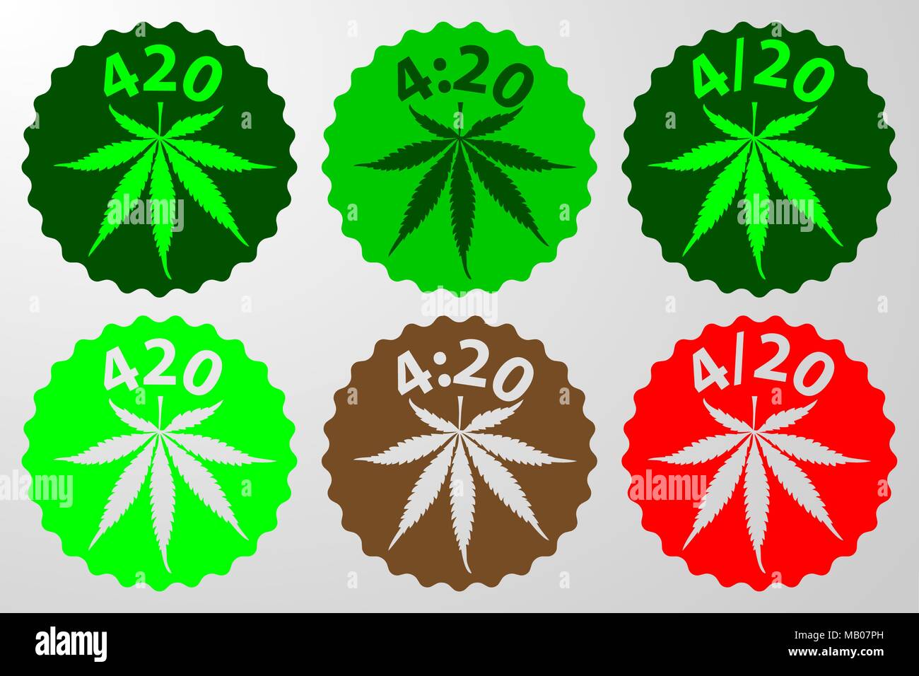 420 Cannabis Days Detailed Cannabis Day Stock Vector (Royalty Free