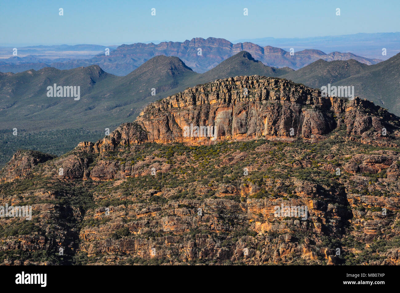 Flinders Ranges in South Australia, bird's eye view Stock Photo