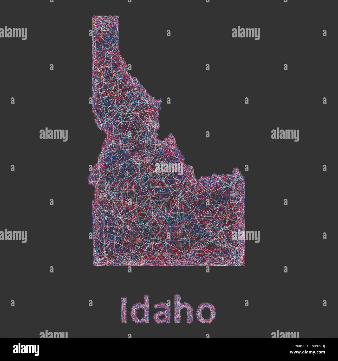 Idaho line art map Stock Vector Image & Art Alamy