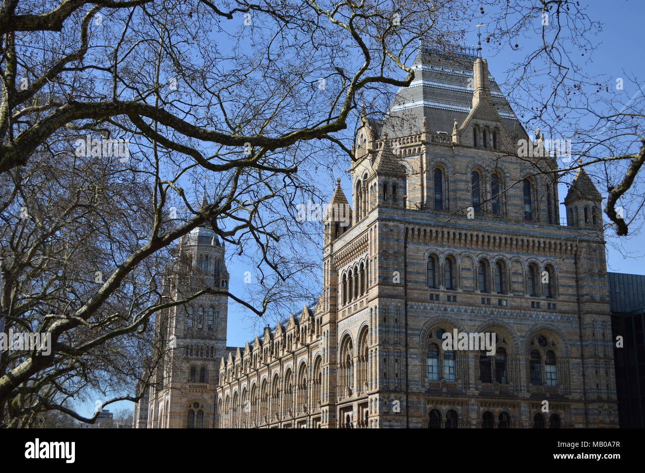 A view of the Natural History Museum in South Kensington, London Stock Photo