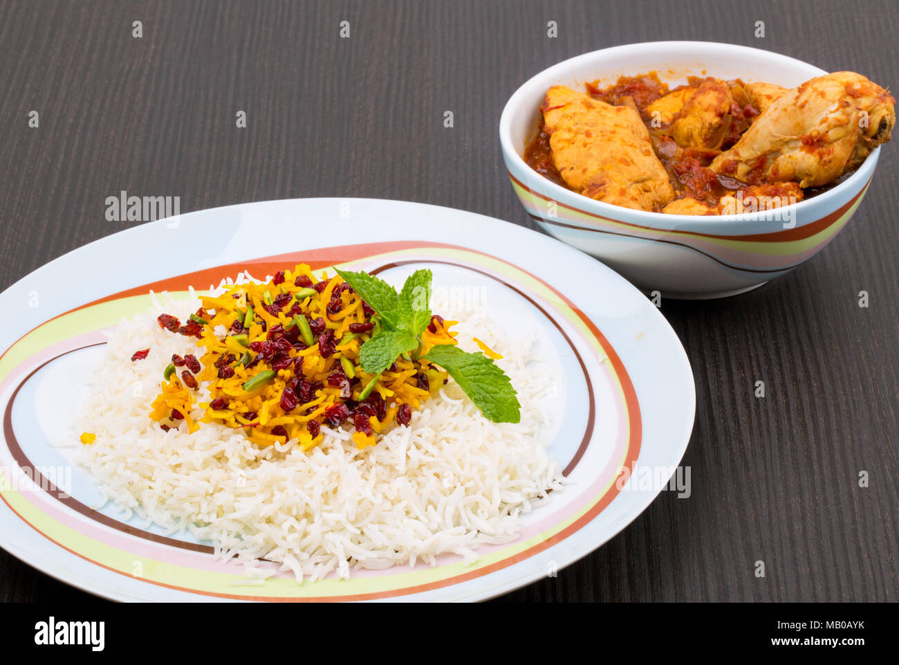 Rice Pilafs Known As Zereshk Polo a Persian Iranian Dish Topped With