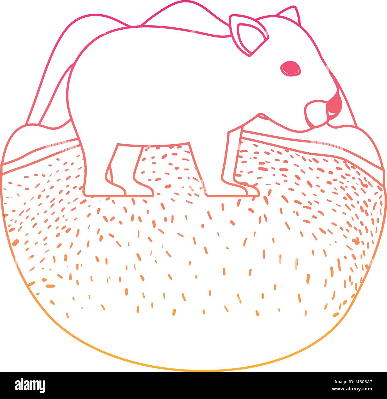 wild wombat australian creature in the camp Stock Vector Image & Art ...