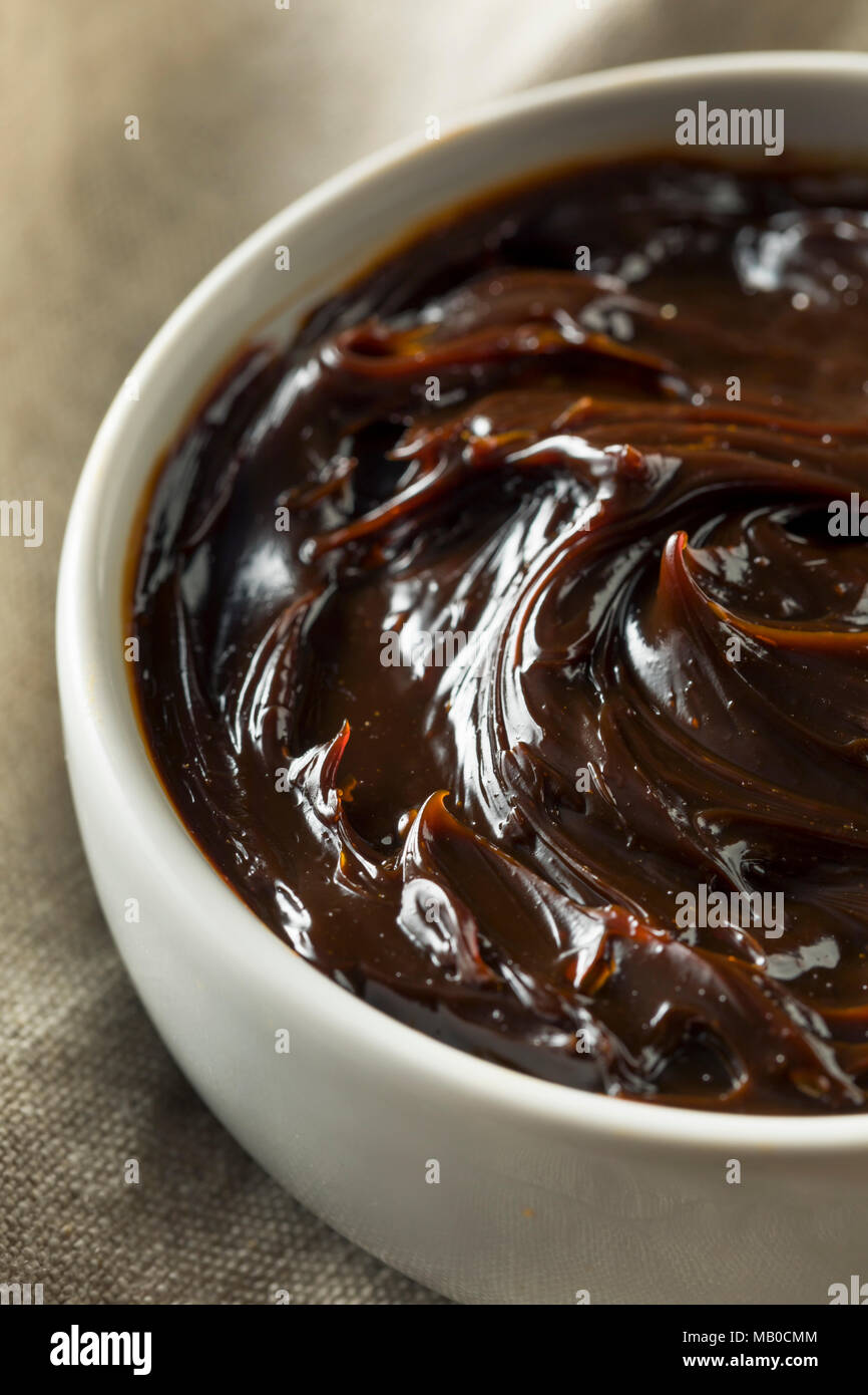 Delicious Australian Dark Yeast Extract Spread for Toast Stock Photo
