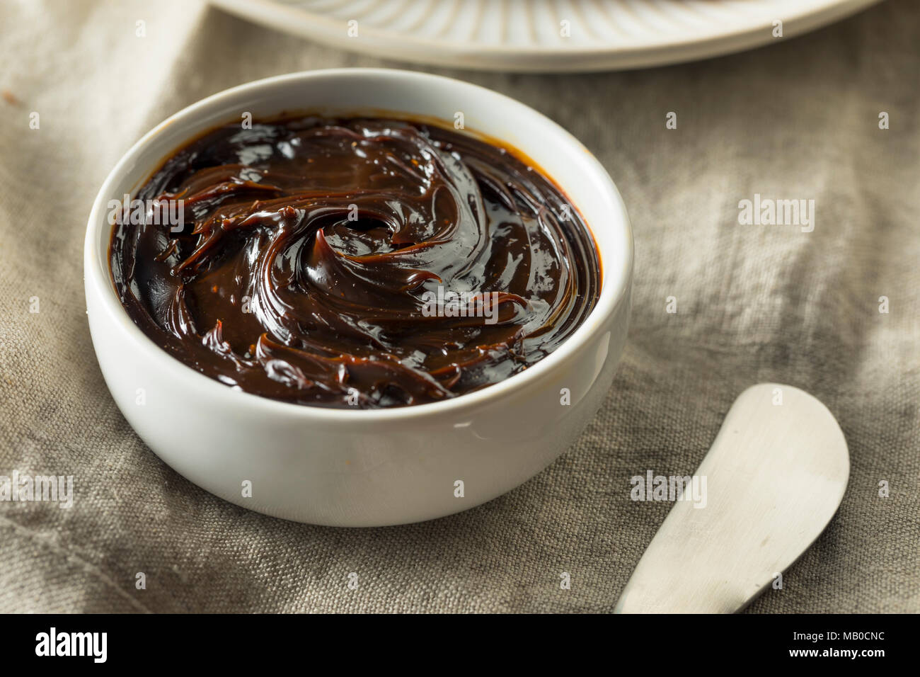 Delicious Australian Dark Yeast Extract Spread for Toast Stock Photo