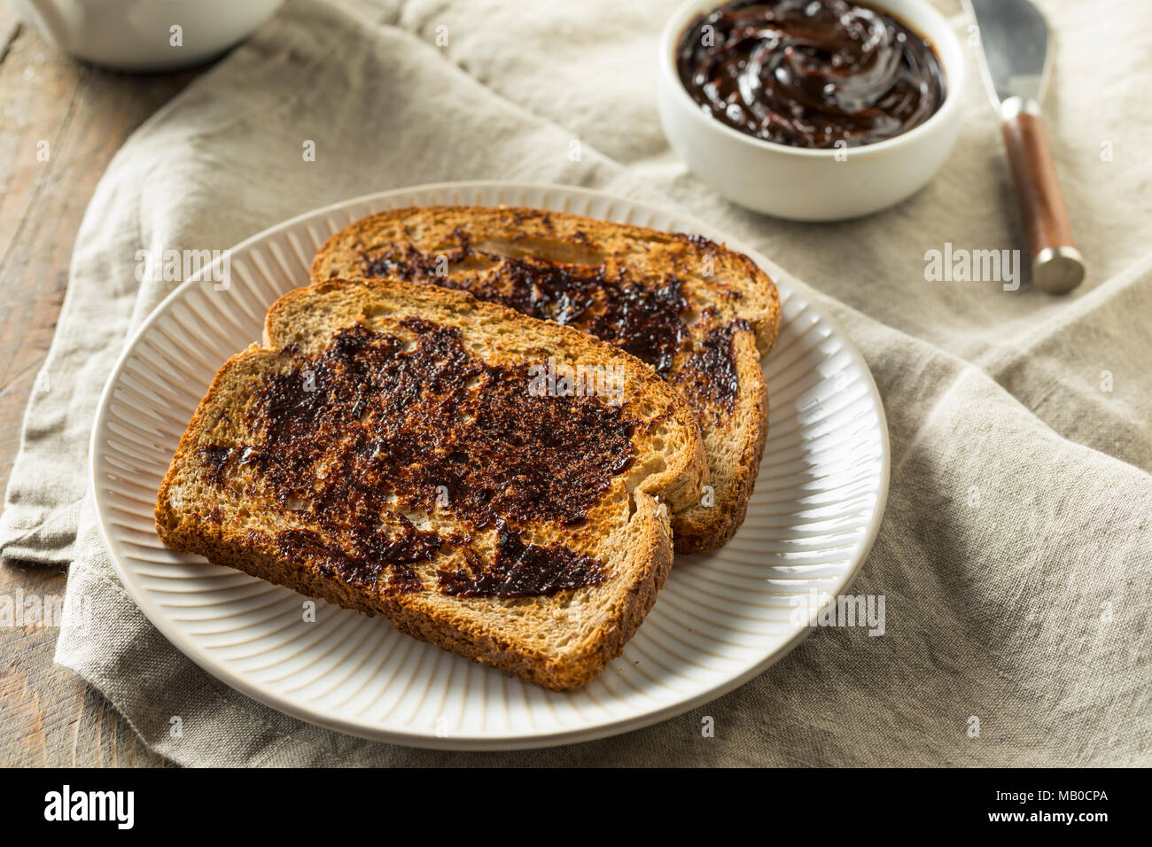 Delicious Australian Dark Yeast Extract Spread for Toast Stock Photo Alamy